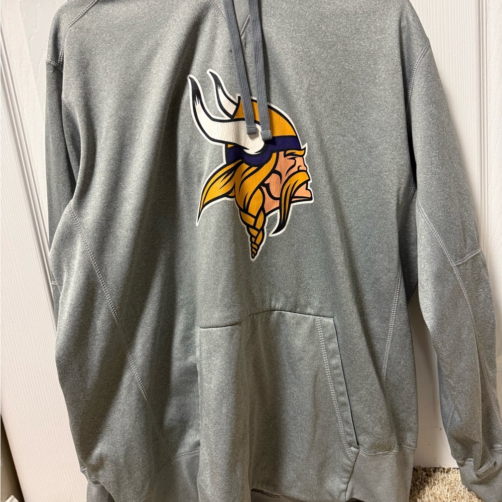 Nike Gray Hoodie with Viking Graphic